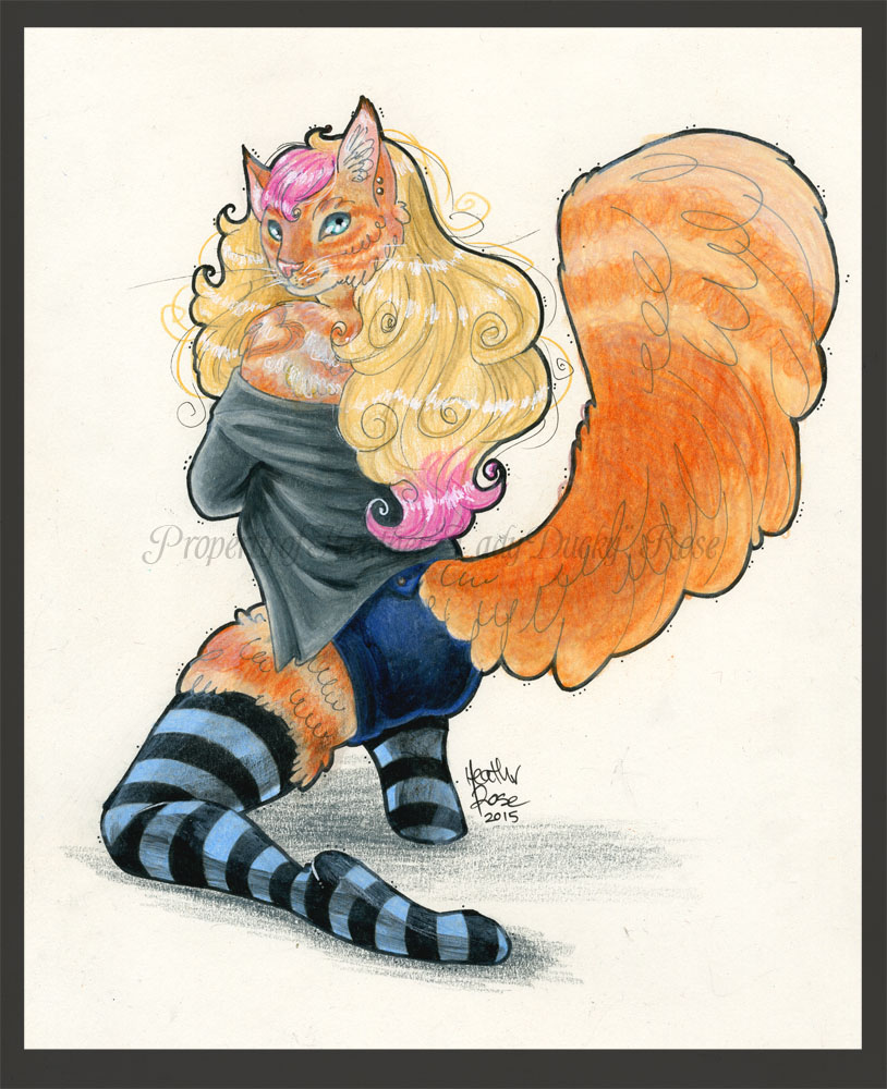 Personal: Ginger Tabby Cat Pinup