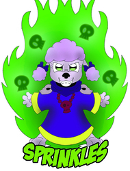 Chibi Badge - Sprinkles the Necro-Poodle