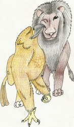 Griffin and Lion