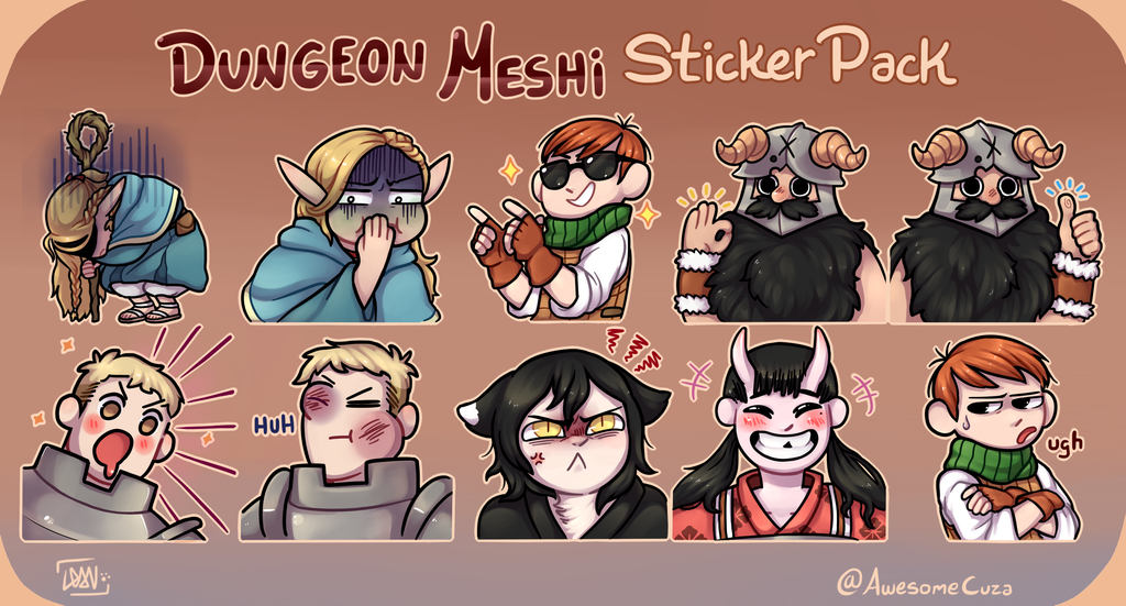 DUNGEON MESHI stickers pack