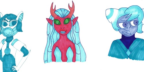 Ava's Demon doodles plus Holly