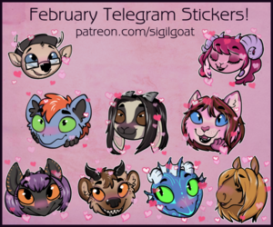 [Patreon] February Telegram Stickers