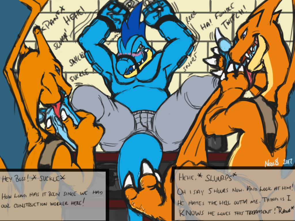 The Tickle and Footy Fetish of Business Feraligatr