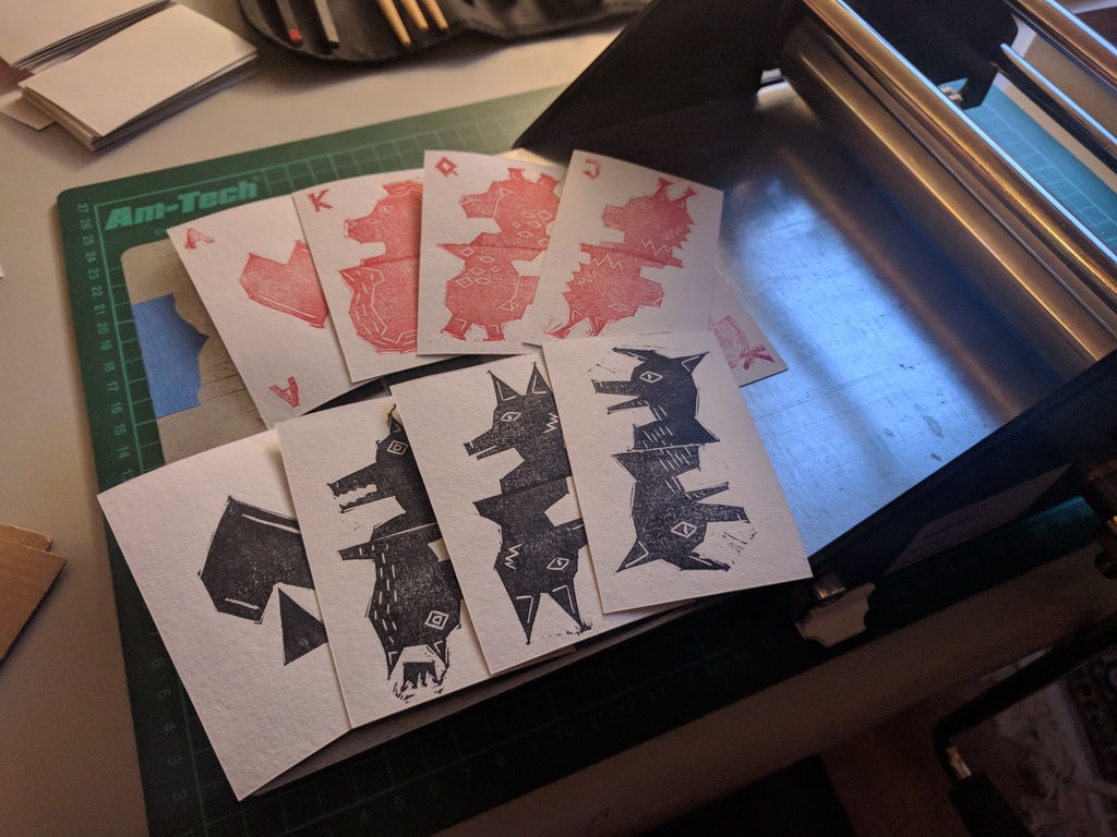 Low-fi furry playing cards