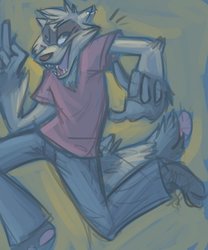 Action Shot (commission by CombatRaccoon)