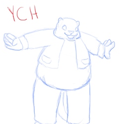 YCH - Fat Guy in a Little Coat