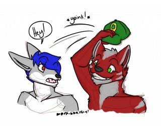 Hey! My hat! D: - by chitterchatterotter