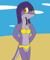Random Snake Bikini Lady