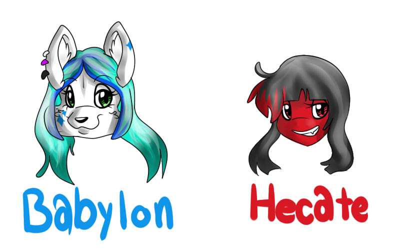 Babby and Hecate head shots