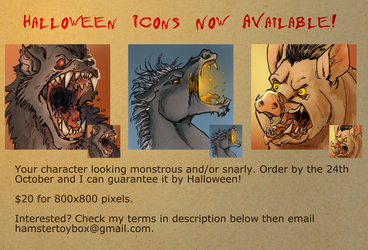 Halloween Icon Commissions Are Open! 