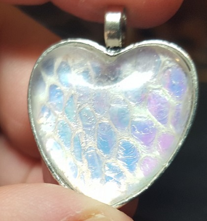 Dragonscale Pendant: Opal Heart