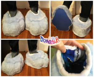 Baby Blue Stompy Fursuit Feetpaws