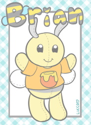 Brian The Bumblebee Plush Badge - By LuccaKitten 