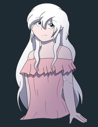 [Art Fight 2021] Cute white haired girl 