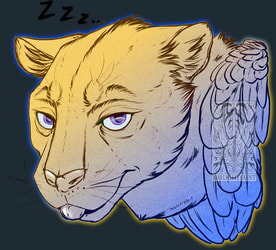 Sketched Bust Comish - Catch Some Zzzs