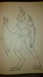 Bat Character Sketch Complete