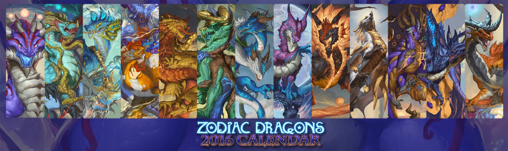 2016 Zodiac Dragons Calendar Series
