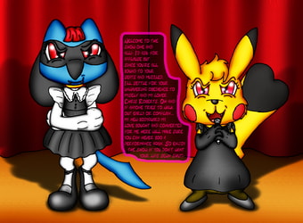 A Vampire Pikachu Idol's New "Bodyguard" (Commission)