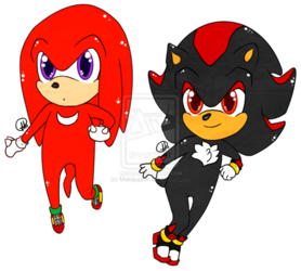-= Chibi Knuckles and Shadow =-