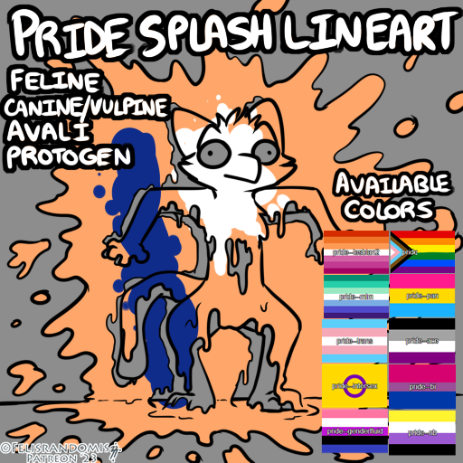 [Patreon] Pride Splash Lineart