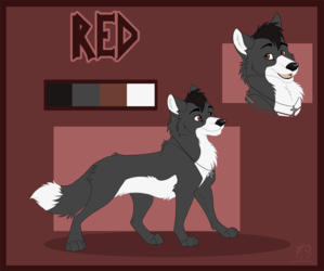 Red Reference Sheet ( Feral Wolf Form)
