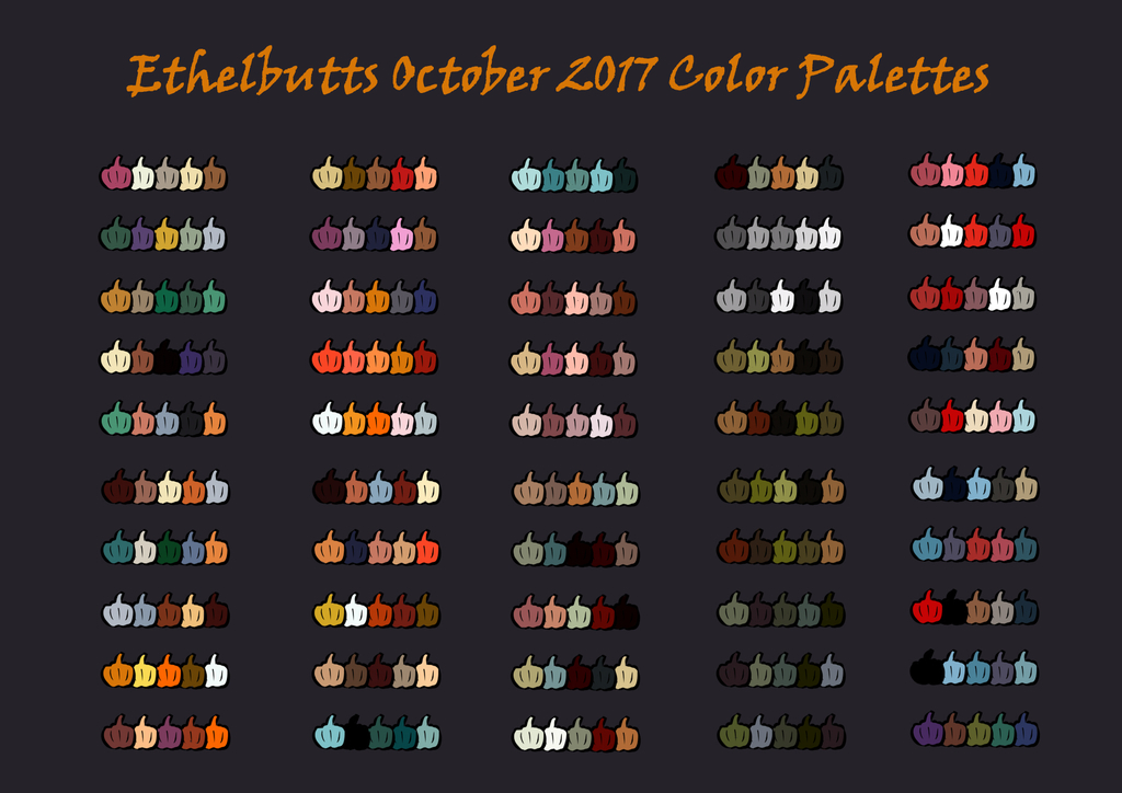 Halloween Color Palettes 2017