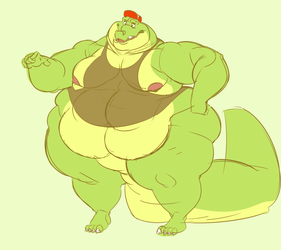 Fat gator sketch