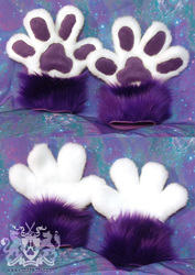 White and Purple Hand Paws