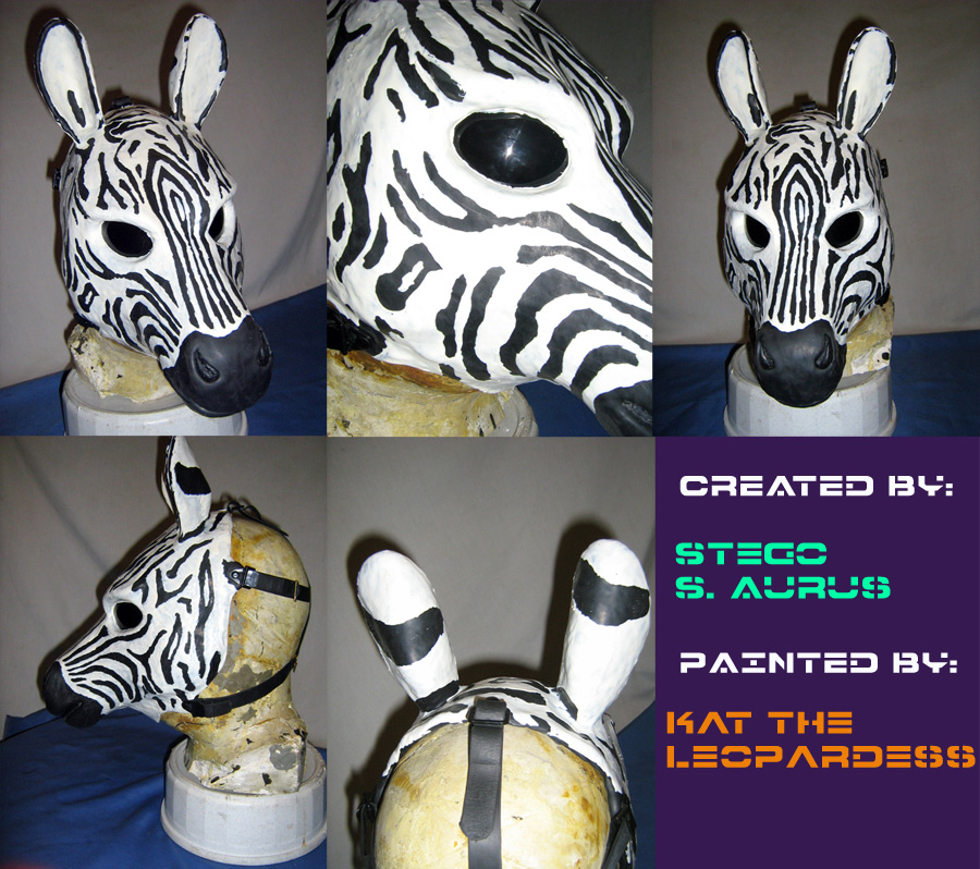 Painted Gas Mask: RubberZebra