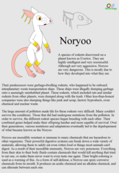 Noryoo - Species Origin And Info