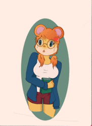 Flustered Hamster Girl GIF