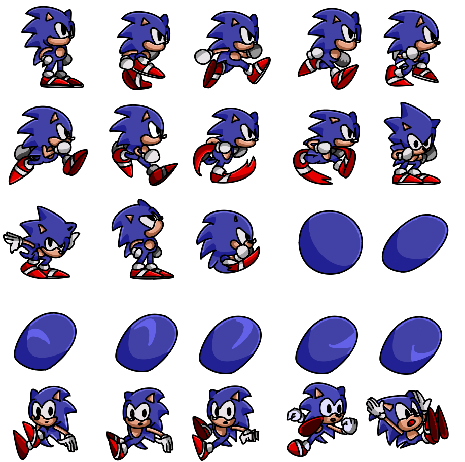 Okay, so these were HD Sprites I was going to use in my fan made Sonic CD S...