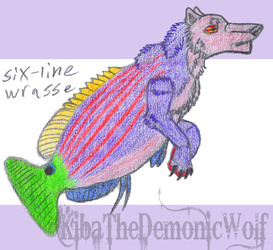 Whimsical Wolves - Fish Wolf - Six-Line Wrasse