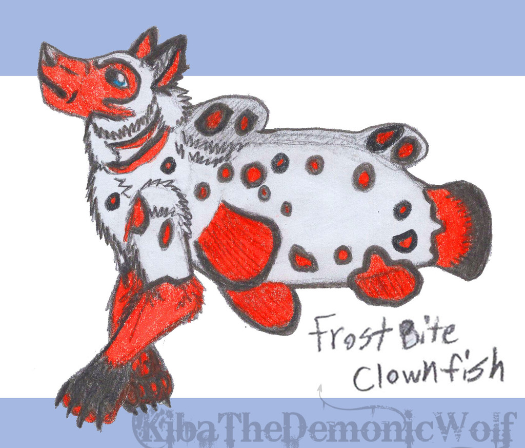 Whimsical Wolves - Fish Wolf - Frost Bite Clownfish