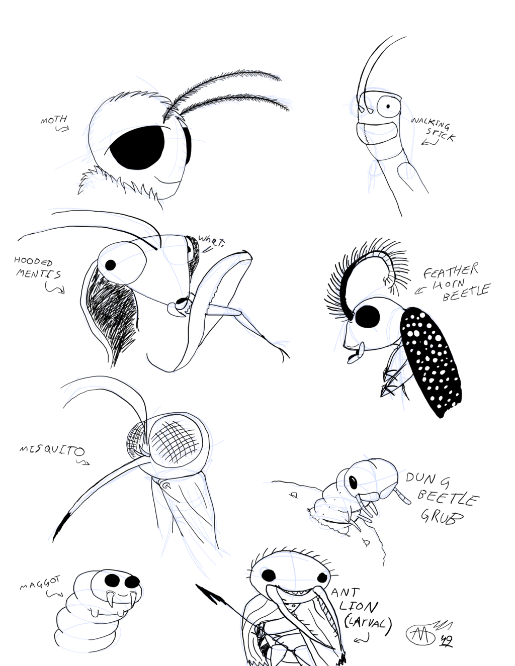Anthro insect sketch dump