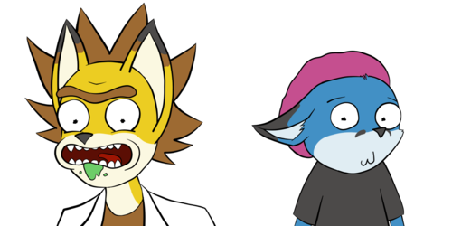 Furry Rick and Morty (by Takiro)