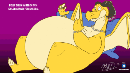 Belly Drum & Belch YCH Animation (Sheebs)