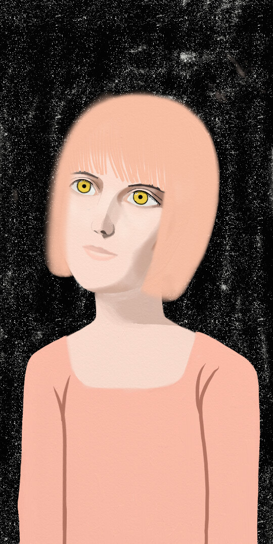 Girl Portrait of Digital Oil Painting