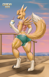Slushie at the beach (shorts)