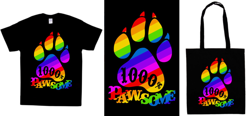 1000% Pawsome - Shirt & Tote Bag