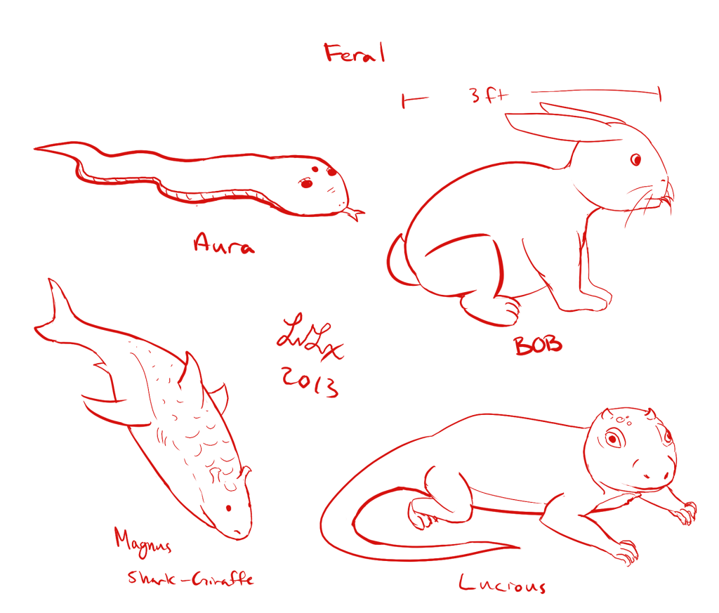 My Characters in Feral Form