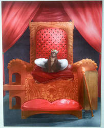 Etsy: Royal cat on throne