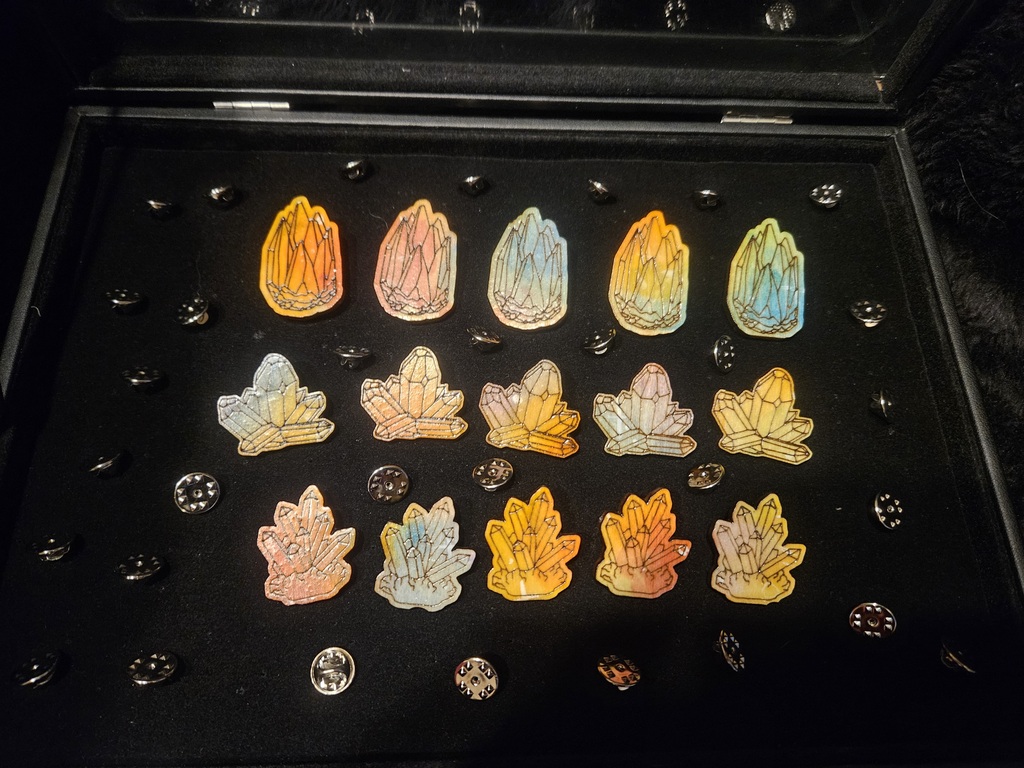 Most recent image: Starlight mineral pins!!!