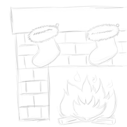 Random: Fireplace XMas BG Sketch