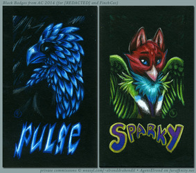 Back Badges - Pulse and Sparky