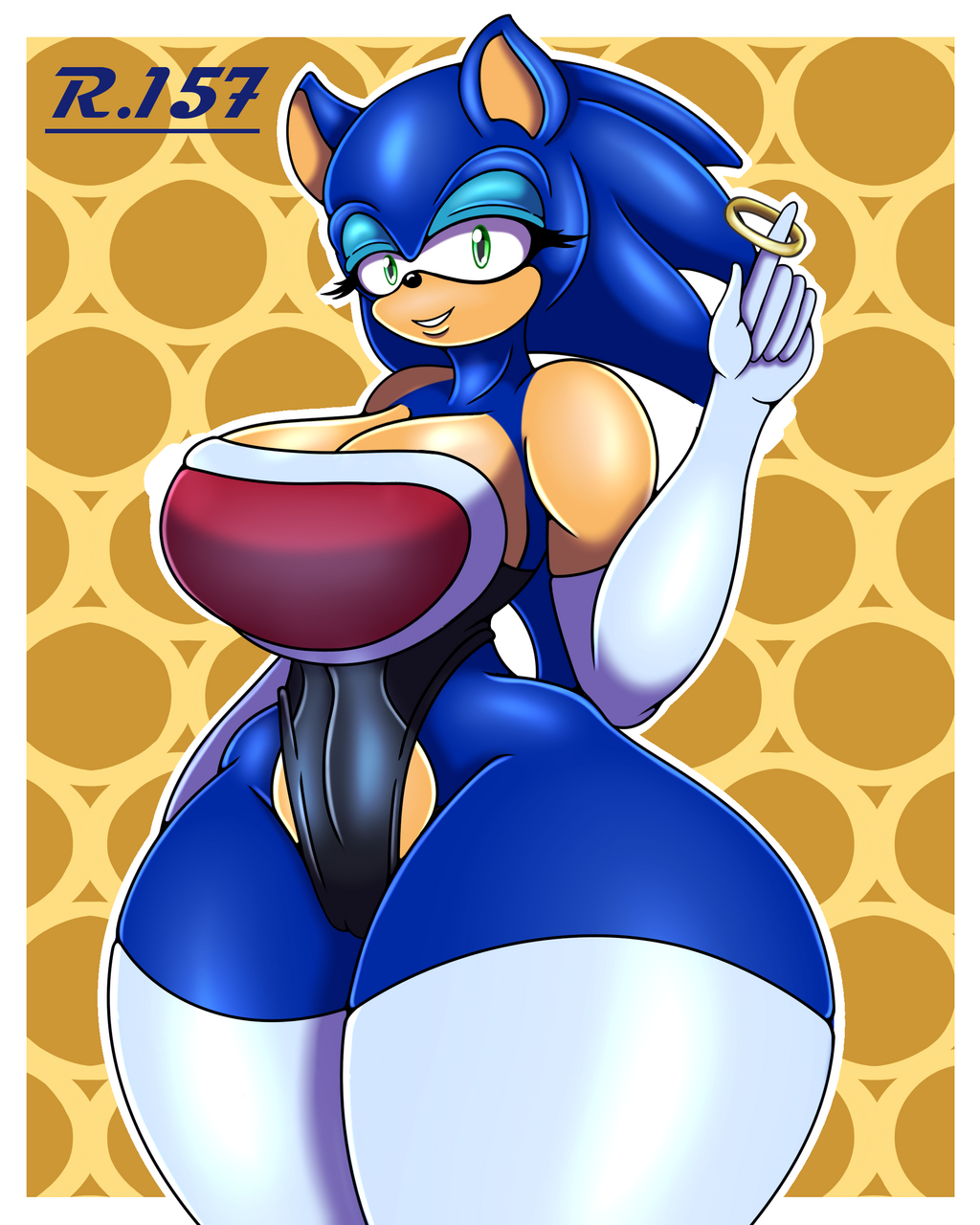 Sonic In Rouge's Outfit 2