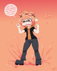 You're a squid now, a very angry squid