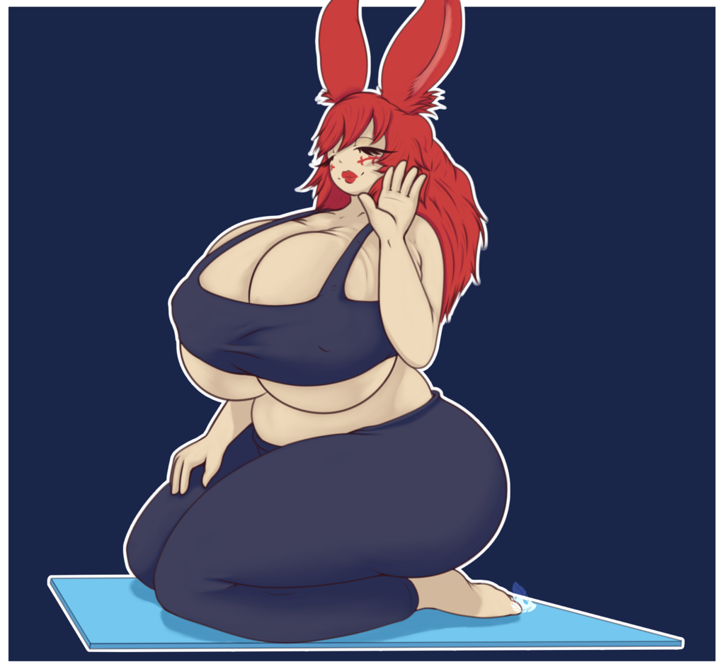 Most recent image: Big rabbit ready for yoga 