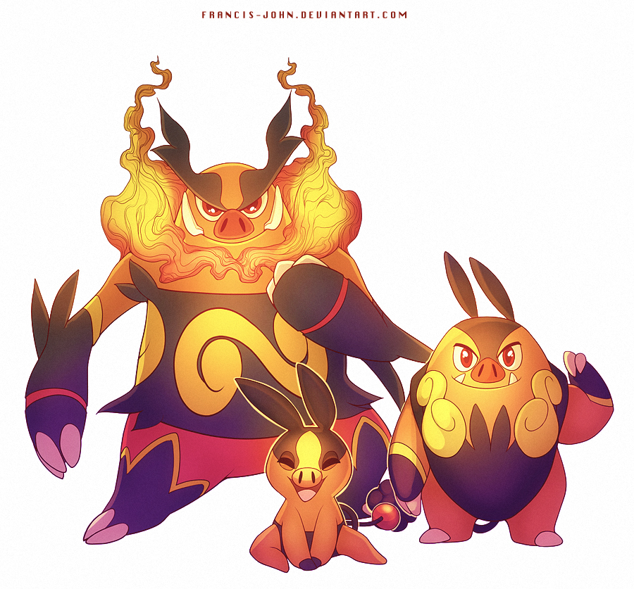 Tepig Pignite and Emboar