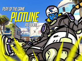 Overwatch Play of the Game Badge– Plotline! (As Lucio)